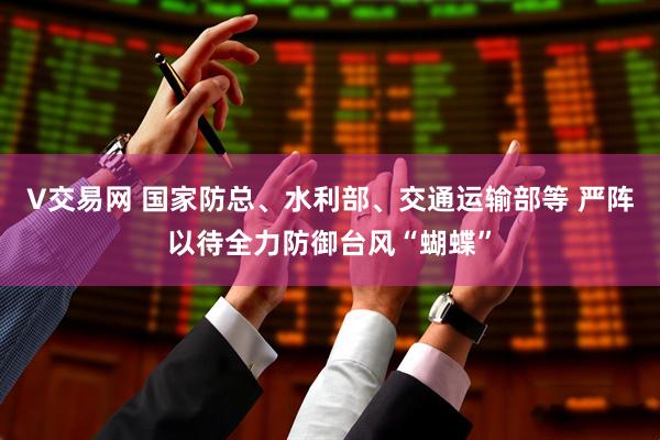 V交易网 国家防总、水利部、交通运输部等 严阵以待全力防御台风“蝴蝶”